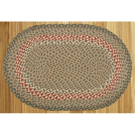 CAPITOL EARTH RUGS GreenBurgundy Jute Braided Rug 2009